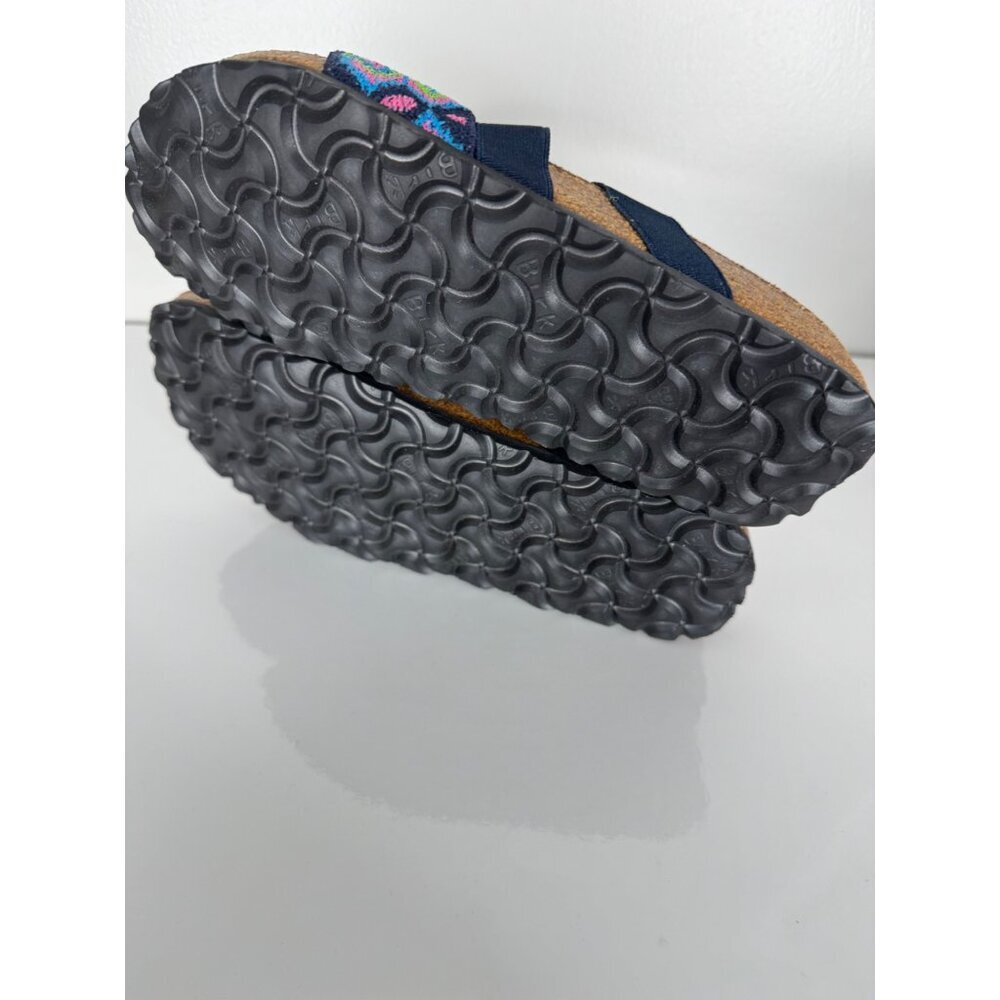 NEW Birkenstock Papillio Aztec Dark Blue Slides Sandals Elastic EU 36 US 5 N - Picture 7 of 7
